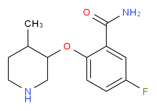 5-fluoro-2-((4-methylpiperidin-3-yl)oxy)benzamide