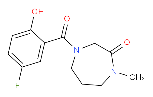 4-(5-fluoro-2-hydroxybenzoyl)-1-methyl-1,4-diazepan-2-one