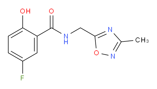 5-fluoro-2-hydroxy-N-((3-methyl-1,2,4-oxadiazol-5-yl)methyl)benzamide