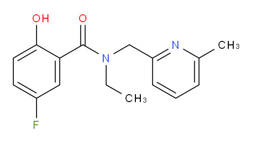 N-ethyl-5-fluoro-2-hydroxy-N-((6-methylpyridin-2-yl)methyl)benzamide