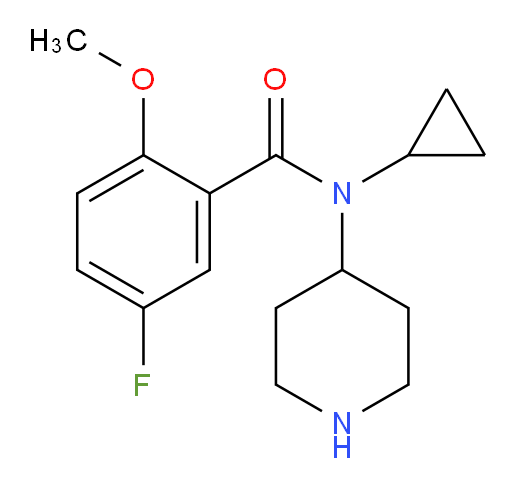 N-cyclopropyl-5-fluoro-2-methoxy-N-(piperidin-4-yl)benzamide