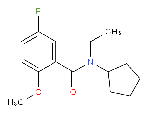 N-cyclopentyl-N-ethyl-5-fluoro-2-methoxybenzamide