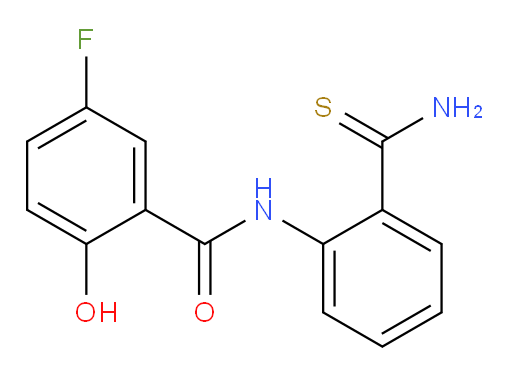 N-(2-carbamothioylphenyl)-5-fluoro-2-hydroxybenzamide