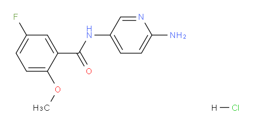 N-(6-aminopyridin-3-yl)-5-fluoro-2-methoxybenzamide hydrochloride