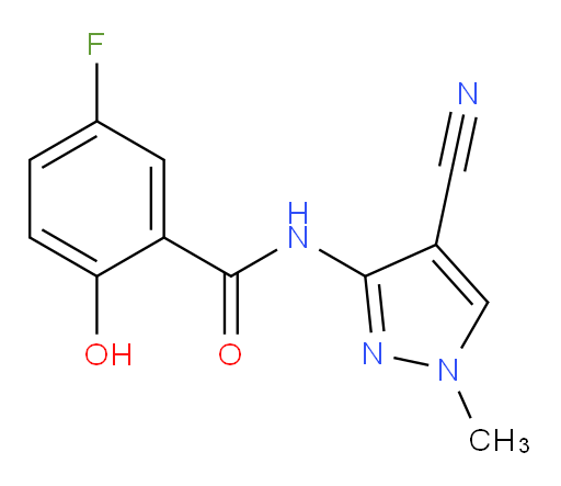 N-(4-cyano-1-methyl-1H-pyrazol-3-yl)-5-fluoro-2-hydroxybenzamide