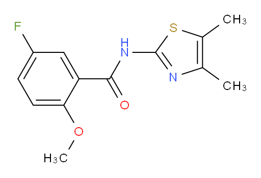N-(4,5-dimethylthiazol-2-yl)-5-fluoro-2-methoxybenzamide