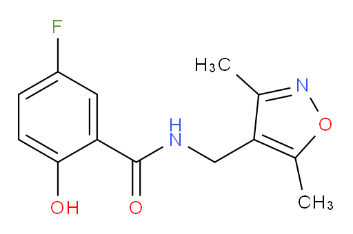 N-((3,5-dimethylisoxazol-4-yl)methyl)-5-fluoro-2-hydroxybenzamide
