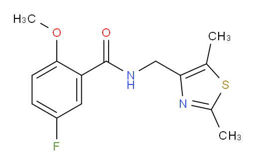 N-((2,5-dimethylthiazol-4-yl)methyl)-5-fluoro-2-methoxybenzamide