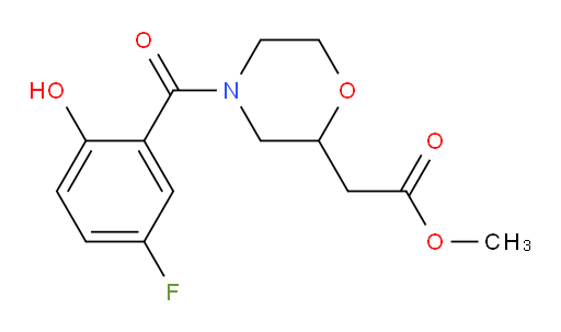 methyl 2-(4-(5-fluoro-2-hydroxybenzoyl)morpholin-2-yl)acetate