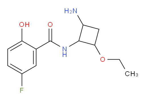 N-(2-amino-4-ethoxycyclobutyl)-5-fluoro-2-hydroxybenzamide