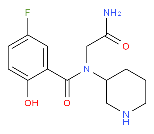 N-(2-amino-2-oxoethyl)-5-fluoro-2-hydroxy-N-(piperidin-3-yl)benzamide