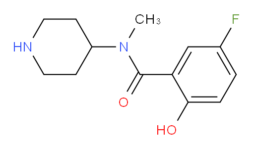 5-fluoro-2-hydroxy-N-methyl-N-(piperidin-4-yl)benzamide