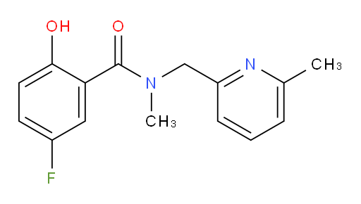 5-fluoro-2-hydroxy-N-methyl-N-((6-methylpyridin-2-yl)methyl)benzamide