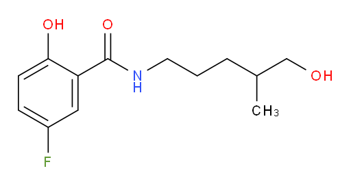 5-fluoro-2-hydroxy-N-(5-hydroxy-4-methylpentyl)benzamide