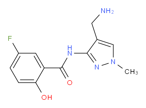 N-(4-(aminomethyl)-1-methyl-1H-pyrazol-3-yl)-5-fluoro-2-hydroxybenzamide