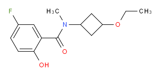N-(3-ethoxycyclobutyl)-5-fluoro-2-hydroxy-N-methylbenzamide
