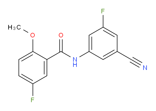 N-(3-cyano-5-fluorophenyl)-5-fluoro-2-methoxybenzamide