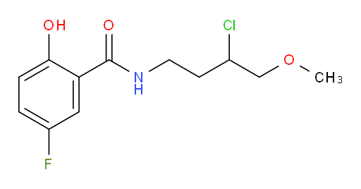 N-(3-chloro-4-methoxybutyl)-5-fluoro-2-hydroxybenzamide