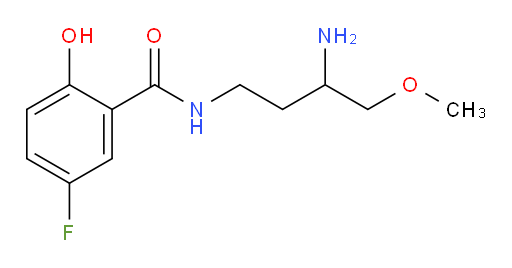 N-(3-amino-4-methoxybutyl)-5-fluoro-2-hydroxybenzamide