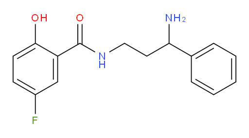 N-(3-amino-3-phenylpropyl)-5-fluoro-2-hydroxybenzamide
