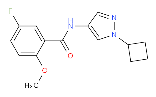 N-(1-cyclobutyl-1H-pyrazol-4-yl)-5-fluoro-2-methoxybenzamide