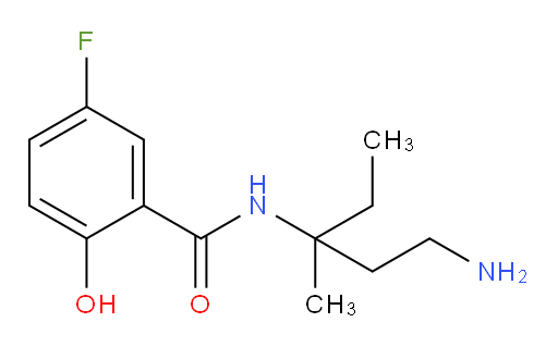 N-(1-amino-3-methylpentan-3-yl)-5-fluoro-2-hydroxybenzamide