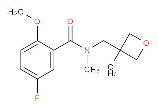 5-fluoro-2-methoxy-N-methyl-N-((3-methyloxetan-3-yl)methyl)benzamide