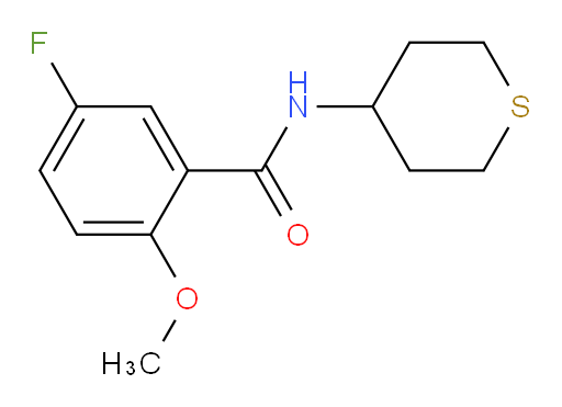 5-fluoro-2-methoxy-N-(tetrahydro-2H-thiopyran-4-yl)benzamide
