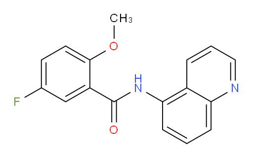 5-fluoro-2-methoxy-N-(quinolin-5-yl)benzamide
