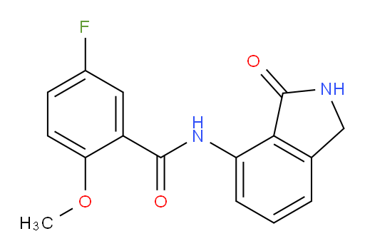 5-fluoro-2-methoxy-N-(3-oxoisoindolin-4-yl)benzamide