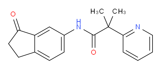 2-methyl-N-(3-oxo-2,3-dihydro-1H-inden-5-yl)-2-(pyridin-2-yl)propanamide