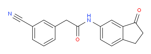 2-(3-cyanophenyl)-N-(3-oxo-2,3-dihydro-1H-inden-5-yl)acetamide