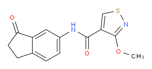 3-methoxy-N-(3-oxo-2,3-dihydro-1H-inden-5-yl)isothiazole-4-carboxamide