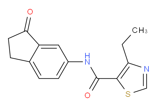 4-ethyl-N-(3-oxo-2,3-dihydro-1H-inden-5-yl)thiazole-5-carboxamide