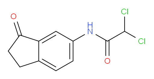 2,2-dichloro-N-(3-oxo-2,3-dihydro-1H-inden-5-yl)acetamide