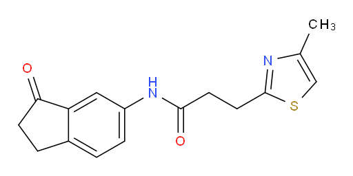 3-(4-methylthiazol-2-yl)-N-(3-oxo-2,3-dihydro-1H-inden-5-yl)propanamide