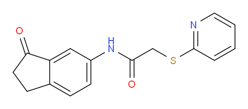 N-(3-oxo-2,3-dihydro-1H-inden-5-yl)-2-(pyridin-2-ylthio)acetamide