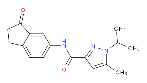 1-isopropyl-5-methyl-N-(3-oxo-2,3-dihydro-1H-inden-5-yl)-1H-pyrazole-3-carboxamide