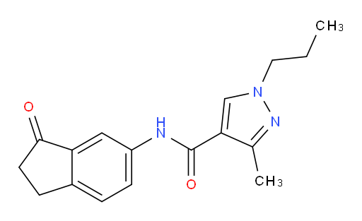 3-methyl-N-(3-oxo-2,3-dihydro-1H-inden-5-yl)-1-propyl-1H-pyrazole-4-carboxamide