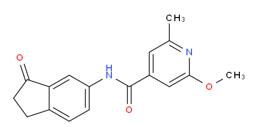 2-methoxy-6-methyl-N-(3-oxo-2,3-dihydro-1H-inden-5-yl)isonicotinamide