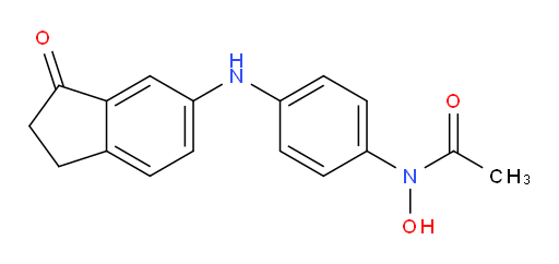 N-hydroxy-N-(4-((3-oxo-2,3-dihydro-1H-inden-5-yl)amino)phenyl)acetamide