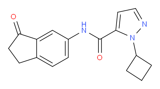 1-cyclobutyl-N-(3-oxo-2,3-dihydro-1H-inden-5-yl)-1H-pyrazole-5-carboxamide