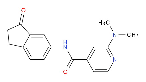 2-(dimethylamino)-N-(3-oxo-2,3-dihydro-1H-inden-5-yl)isonicotinamide