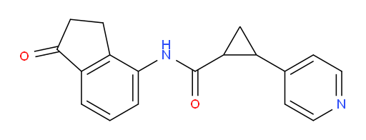 N-(1-oxo-2,3-dihydro-1H-inden-4-yl)-2-(pyridin-4-yl)cyclopropanecarboxamide