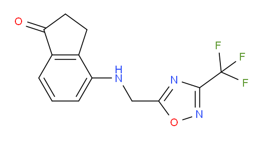 4-(((3-(trifluoromethyl)-1,2,4-oxadiazol-5-yl)methyl)amino)-2,3-dihydro-1H-inden-1-one