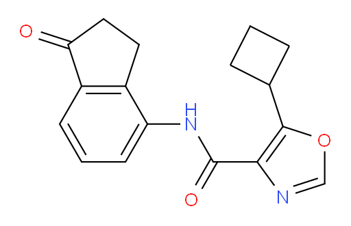 5-cyclobutyl-N-(1-oxo-2,3-dihydro-1H-inden-4-yl)oxazole-4-carboxamide