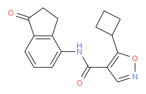 5-cyclobutyl-N-(1-oxo-2,3-dihydro-1H-inden-4-yl)isoxazole-4-carboxamide