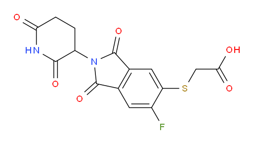 2-((2-(2,6-dioxopiperidin-3-yl)-6-fluoro-1,3-dioxoisoindolin-5-yl)thio)acetic acid