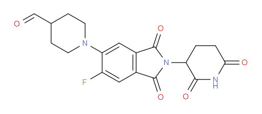 1-(2-(2,6-dioxopiperidin-3-yl)-6-fluoro-1,3-dioxoisoindolin-5-yl)piperidine-4-carbaldehyde