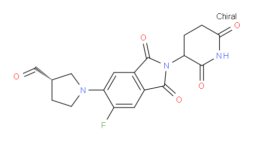 (3S)-1-(2-(2,6-dioxopiperidin-3-yl)-6-fluoro-1,3-dioxoisoindolin-5-yl)pyrrolidine-3-carbaldehyde
